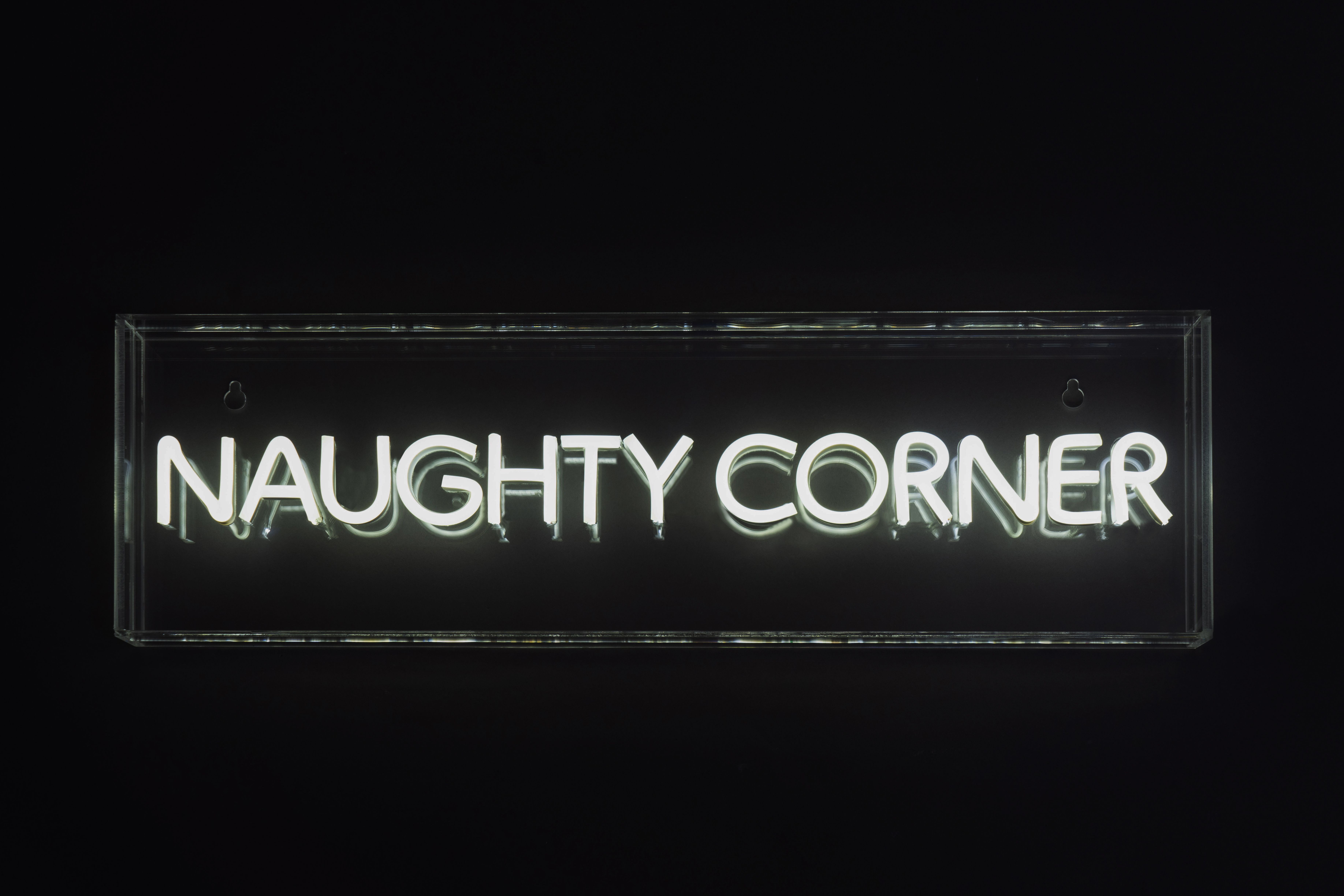 NAUGHTY CORNER - Neon Acrylic Light Box